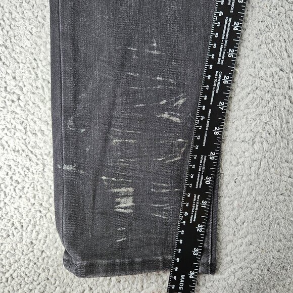 mnml Jeans Men 36 Black X143 Stretch Denim Distressed Slim Fit Pants Punk Skater - Picture 10 of 16